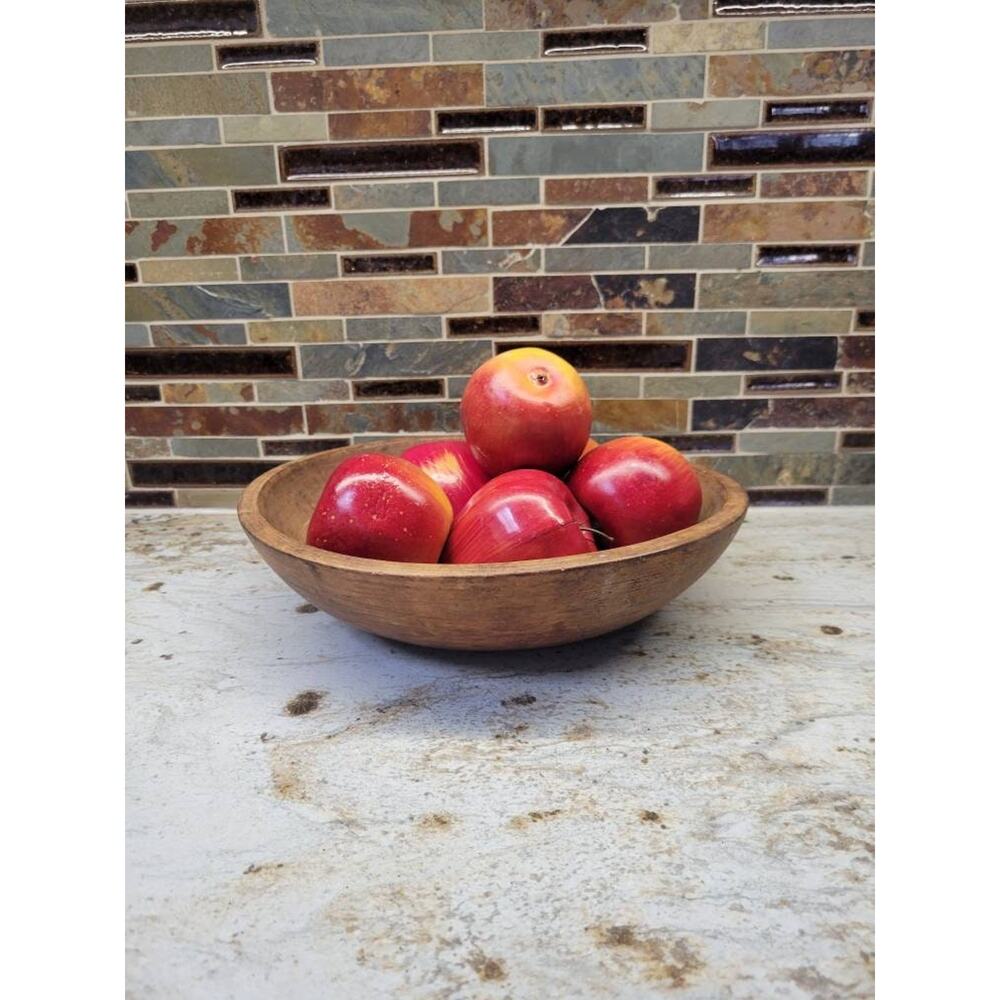 Vintage Munising 2nd Dough Bowl Wooden 11" Oval, Farmhouse Kitchen Primitive